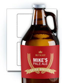 Beer Rectangle Growler Labels 5"x4"