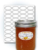 2" x 1" Oval Food Labels