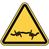 Barbed Wire Warning