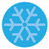 Circle Five-Point Snowflake