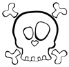 girl skull blank