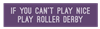 If You Can't Play Nice Play Roller Derby