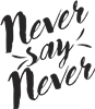Never Say Never