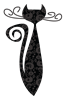 Patterned Black Cat