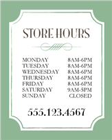 Elegant Store Hours