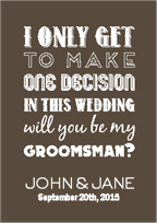 Groomsman Decision