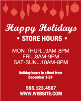 Holiday Hours