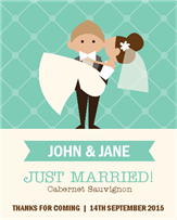 Just Married Wedding Couple