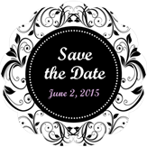 Save the Date Damask