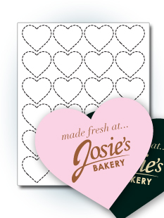 1.7" Heart Labels