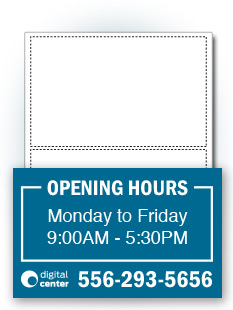 8" x 5" Hours Stickers