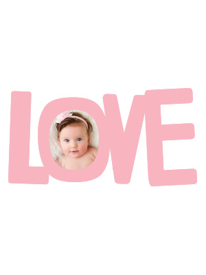 Love WordArt Photo Frame