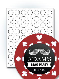 Poker Chip Labels