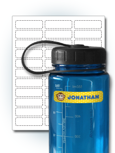 Round Rectangle Kids Labels